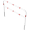 Access barriers | removable and revolving | with triangular locking mechanism | with quarter-bend bar | hot-dip galvanized and white coatedwith red reflecting stripes | total width: 2000 mm